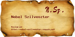 Nebel Szilveszter névjegykártya